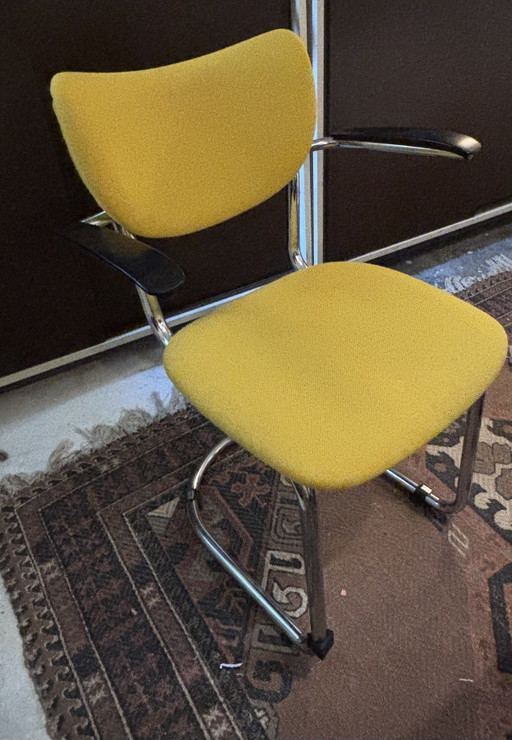 3 X Gebroeders De Wit 3011 – stoelen fauteuils, Metal, Textile