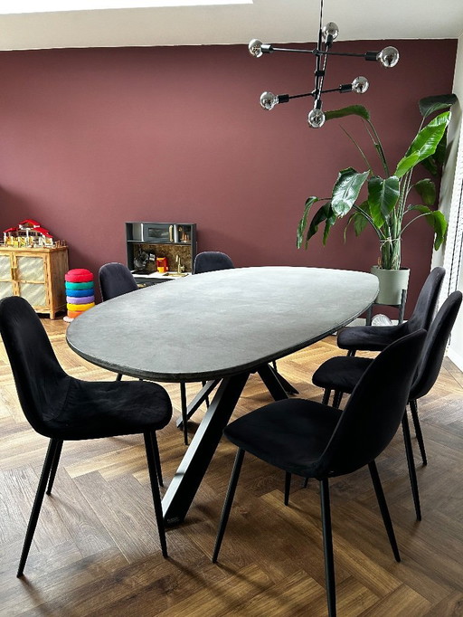 Tavolo da pranzo BOGARD forma organica/a forma di masso 220 x 110