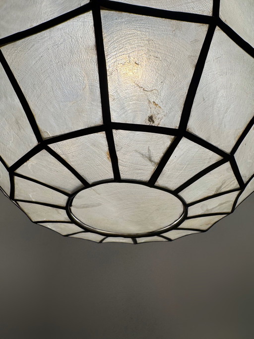 Mother-of-pearl and brass spherical suspension from the 60s