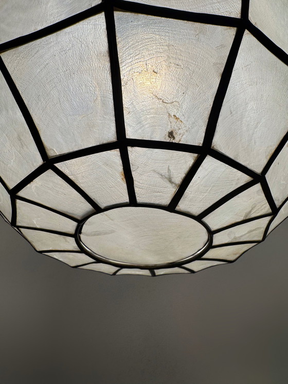 Image 1 of Mother-of-pearl and brass spherical suspension from the 60s