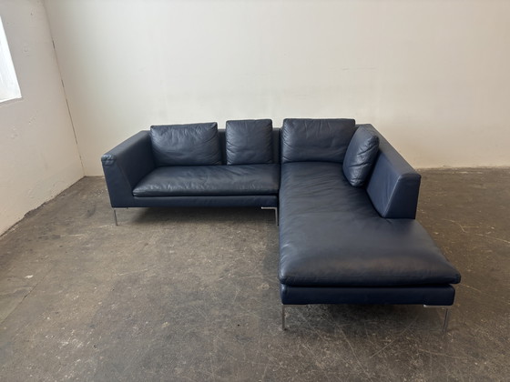 Image 1 of B&B Italia Charles corner sofa leather couch design