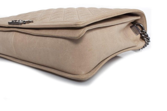 Image 1 of Chanel, borsa Boy grande in morbida pelle beige