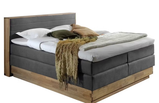 Moneta boxspringbed
Grijs - 200 x 200 cm - Tweepersoonsmatras H3/H4