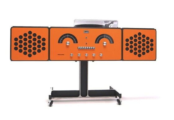 Image 1 of Brionvega RR126 – Rare Vintage Radio & Record Player – 1966 – Lobster Color