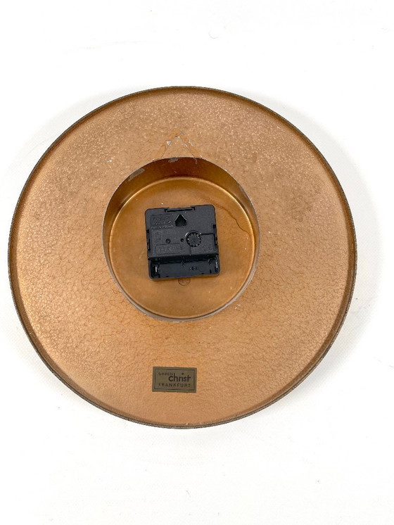 Image 1 of Mid-Century mosaic wall clock, Junghans quartz movement, Ø 28 cm