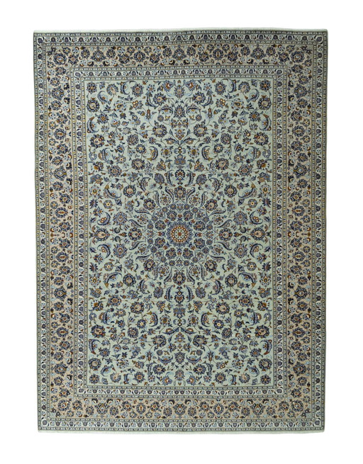Kashan Kork - Verde pistacchio 412 x 298 cm - Tappeto orientale annodato a mano