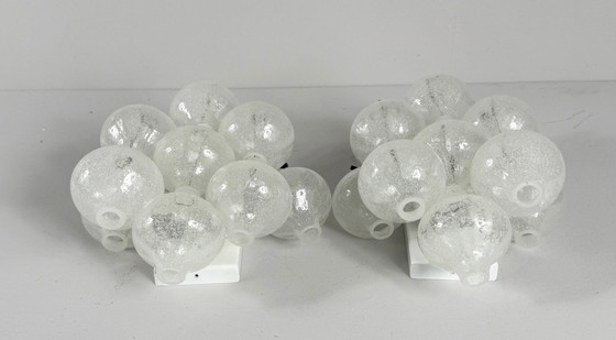 Image 1 of Ensemble de 2 appliques murales, modèle : « Tulipan 9 WA » pour KALMAR FRANKEN KG, Autriche, années 1960