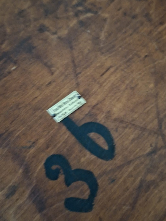 Image 1 of Magnifique table d'appoint ancienne de style école d'Amsterdam – Art déco (vers 1920)