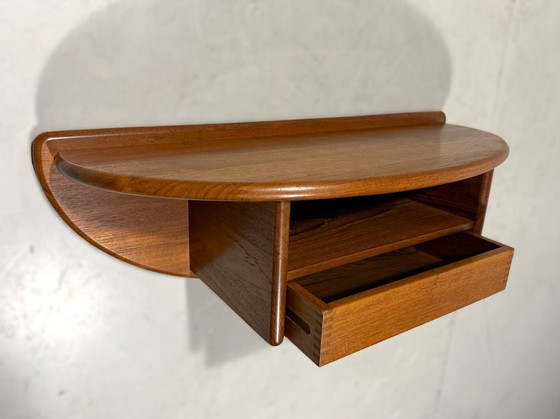 Image 1 of Console murale en teck Kai Kristiansen Vildbjerg Møbelfabrik Danemark années 1960