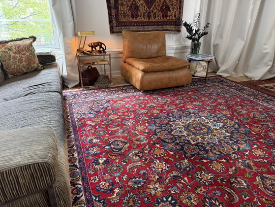 Groot Handgeknoopt Perzisch Mashad Tapijt 300 × 290 Cm – Meshad, Vloerkleden en tapijten, Wool (photo 15 of 15)