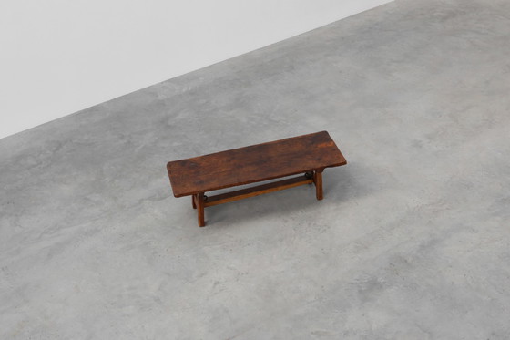 Image 1 of Tavolino brutalista spagnolo del XVII secolo in legno e ferro battuto