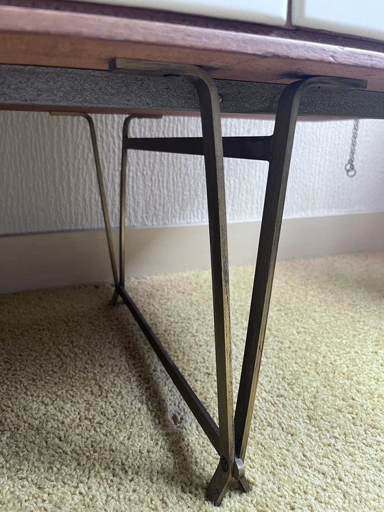 Image 1 of Tall sideboard with teak and brass by William Watting