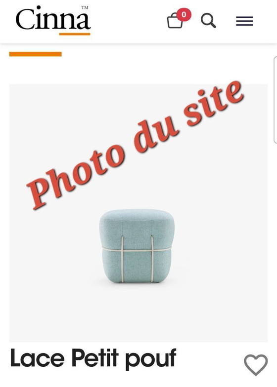Image 1 of Set mit 2 Spitzenpoufs der Marke CINNA