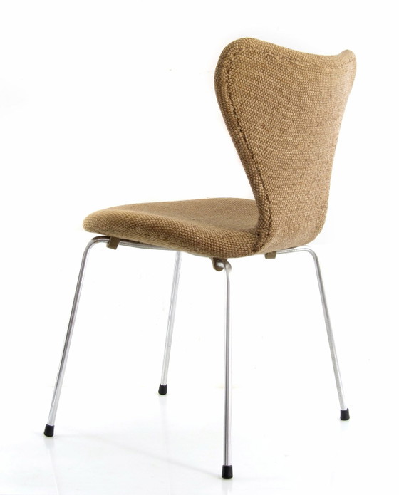 4 Early Fritz Hansen Series 7 chairs Arne Jacobsen 1950s/60s – Side chairs, Wool, Metal, Mid Century Modern (photo 6 of 11)