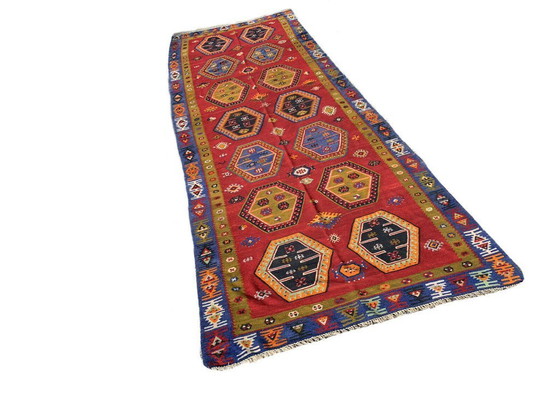 Image 1 of Antieke Turkse Sarkisla Kelim, Antiker Anatolië hier Sarkisla Kelim 372 x 140 cm