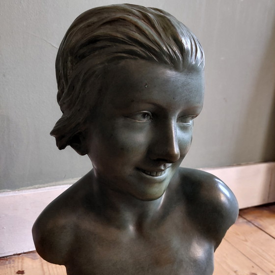 Image 1 of Antique bust by the Belgian sculptor Heusers