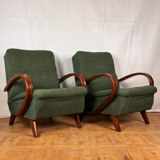 Image 1 of Paar tschechoslowakische Art-Deco-Sessel von František Jirák (1960er Jahre)