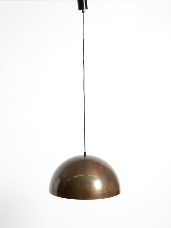 Image 1 of Rare Original 1960s Large Space Age Pendant Lamp with Copper Shade by Beisl Leuchten