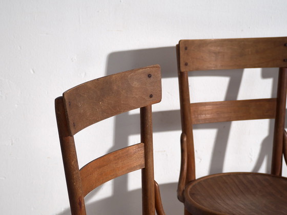 Antique set of Thonet chairs (c.1920). Set of four pieces #1 – Dining chairs (photo 28 of 40)