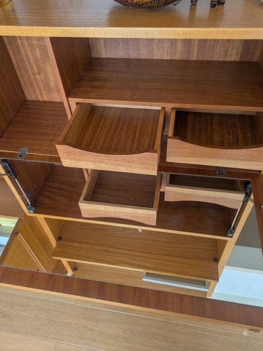 Skandinavisch-modernes Bücherregal/Bar mit Holzfurnier (1970er Jahre) – boekenkasten, Wood (photo 2 of 5)