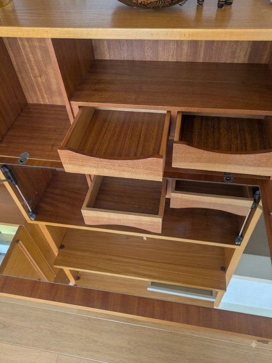 Scandi-Modern Wood Veneer Bookshelf/Bar (1970s) – Bookcases (photo 2 of 5)