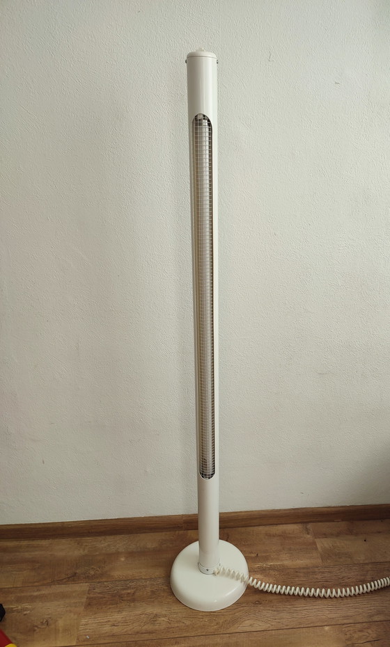 Image 1 of Lampadaire à tubes fluorescents blanc crème années 80
