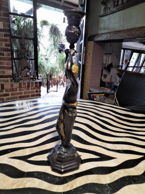 Image 1 of Blackamoor Kerzenständer in Bronze