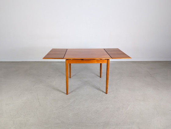 Image 1 of Danish vintage teak dining table, 1960s, extendable, mid-century design
