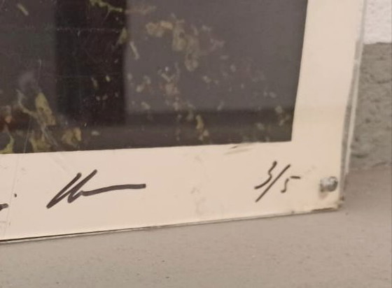 Image 1 of Vintage gesigneerde prent van Rotterdam