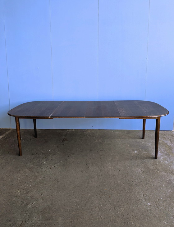 Image 1 of Mid-century Danish oval dining table - extendable - L149-249cm