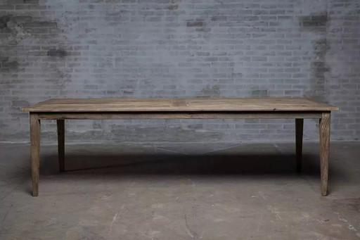 Farmhouse table in Provence solid oak - 250 cm long