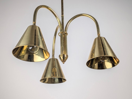 Image 1 of Lampada da soffitto in ottone di Valenti, anni &#39;70