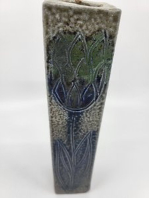 Stoneware Soliflore Vase by Jean Claude Monange, France, 1970