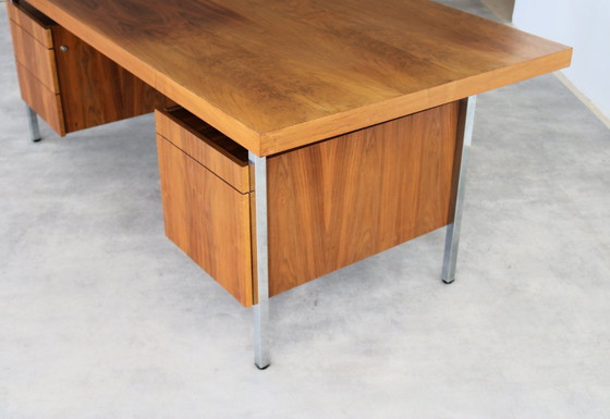 Vintage Bureau | Directiebureau | Teak | Jaren 60 – Chrome, Wood (photo 7 of 11)