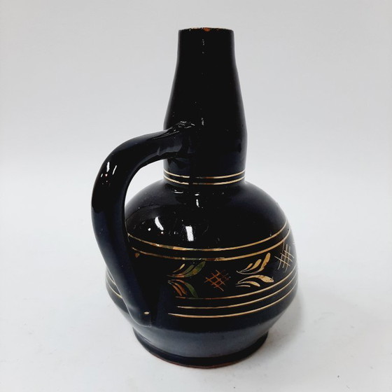 Image 1 of Brocca in ceramica bulgara d'epoca - Eleganza popolare decorata a mano