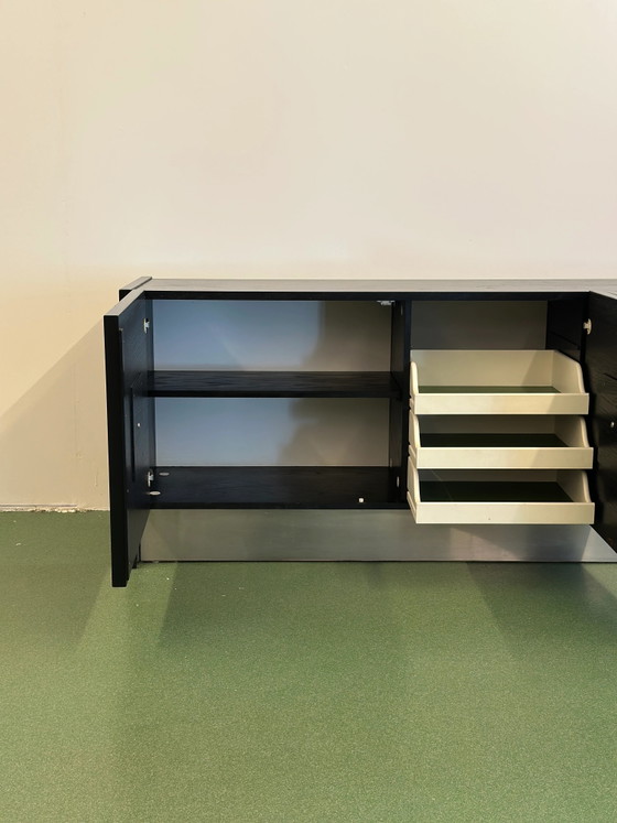 Black Brutalist Sideboard, 1970’s, Wood, Metal (photo 7 of 8)