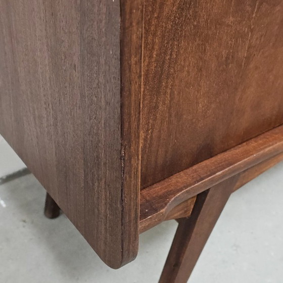Image 1 of Vintage wall cupboard sideboard with glass doors