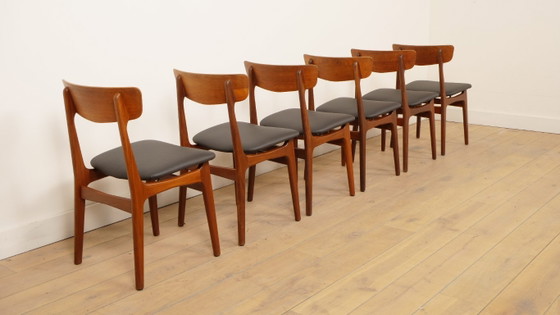 6 X Esszimmerstühle | Schiønning & Elgaard | Teak | Neu gepolstert – schionning & elgaard, Wood (photo 7 of 14)