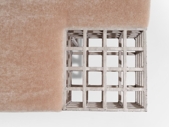 Image 1 of Large bench ottoman by Carla Sozzani in Milan mohair velvet 1990s