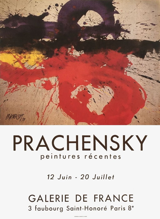 Markus PRACHENSKY Expo 79 - Manifesto della Galerie de France 1979