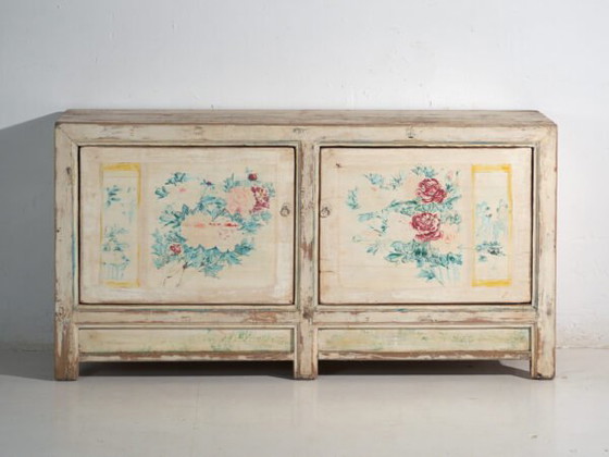 Credenza antica dipinta in legno di pino – Cina, circa 1930 – Credenze, Brass (photo 21 of 40)