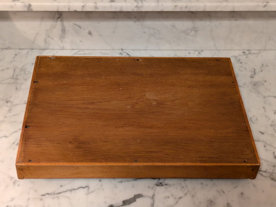 Image 1 of Art Deco wooden inlaid tray, probably from France around 1940.