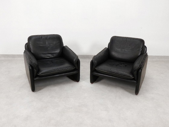 De Sede DS61 Sessel - schwarzes Leder, Vintage (Foto 2 von 15)