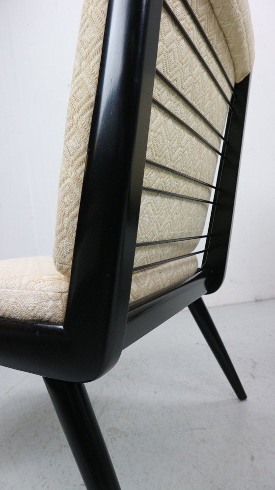 Image 1 of 2x 'Boomerang' H. Mitzlaff, E. Schmidt per Soloform, sedie a sdraio bouclé, 1953