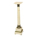 Base per colonna antica in marmo e bronzo
