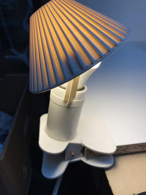 Vintage 80/90'S seta pequeña lámpara con clip