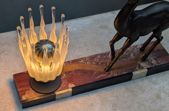 Image 1 of Art Deco table lamp Antelope