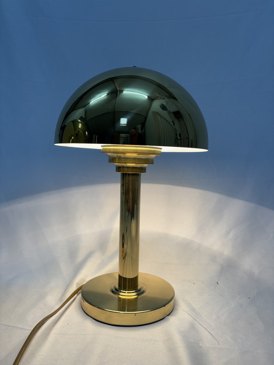 Image 1 of Bellissimo set di lampade a fungo in ottone vintage della WSB Germania