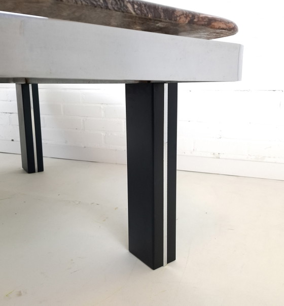 Vintage Salontafel Cipollino Marmer Brutalist Jaren 70 – Marble (photo 7 of 8)