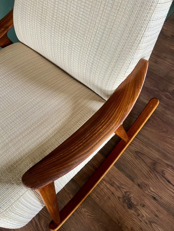 Originele Mid Century Modern Sculpturale Teakhouten Schommelstoel van Ingmar Relling. Scandinavische Moderne (photo 7 of 11)